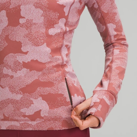 It's Rulu Run Half-Zip - Heritage Speckle Camo Jacquard Soft Cranberry Pink - 6 - Picture 5 of 8